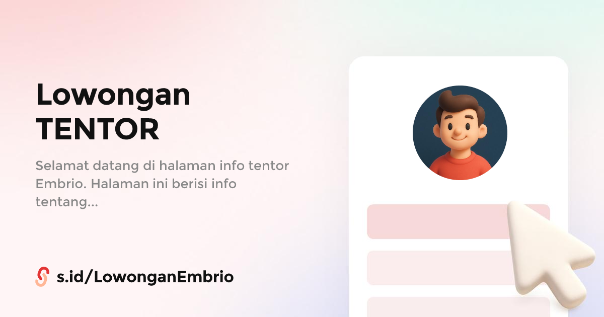 Lowongan TENTOR
