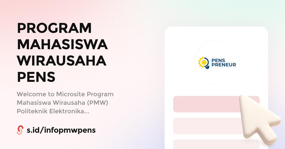 PROGRAM MAHASISWA WIRAUSAHA PENS