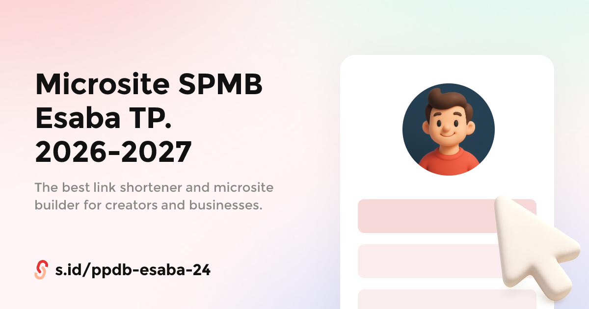 Microsite SPMB Esaba TP. 2026-2027