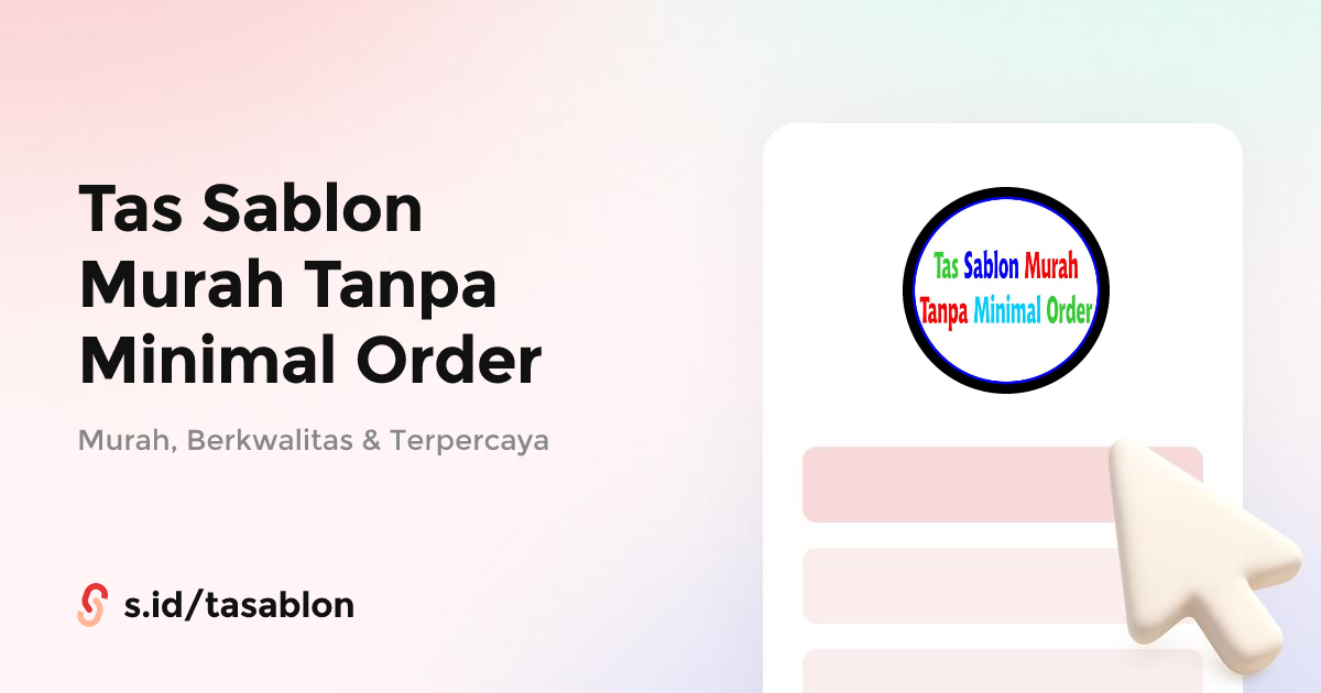 Tas Sablon Murah Tanpa Minimal Order