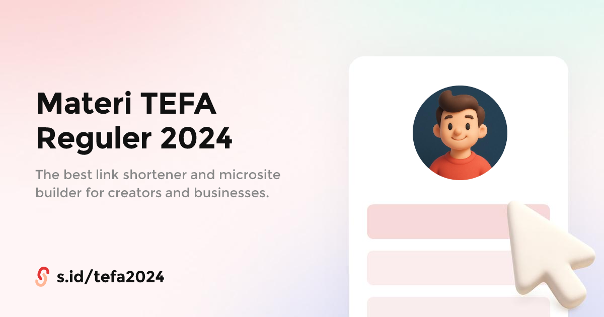 Materi TEFA Reguler 2024